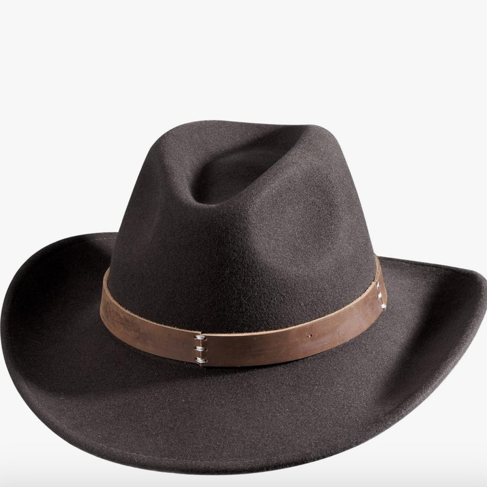 Cancan-M- unisex-Classic Brown Fedora Hat 100% Australian wool.